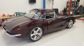 1st gen black cherry 1962 Chevrolet Corvette restomod For Sale