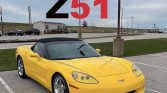 6th gen Velocity Yellow 2007 Chevrolet Corvette Z51 3LT convertible For Sale