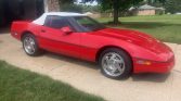 4th gen red 1990 Chevrolet Corvette convertible For Sale