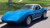3rd gen blue 1974 Chevrolet Corvette Stingray convertible For Sale