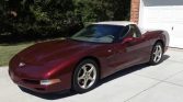 5th gen burgundy 2003 Chevrolet Corvette manual convertible For Sale