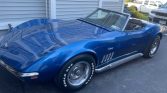 3rd gen blue 1969 Chevrolet Corvette Stingray manual For Sale