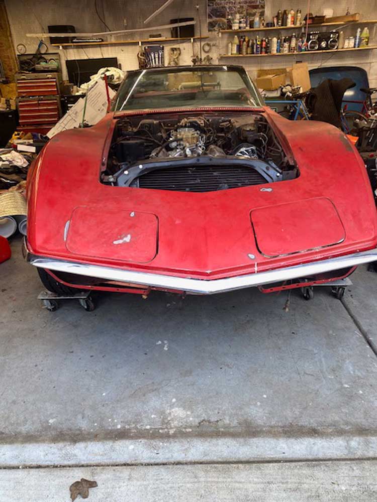 3rd gen red 1969 Chevrolet Corvette convertible For Sale
