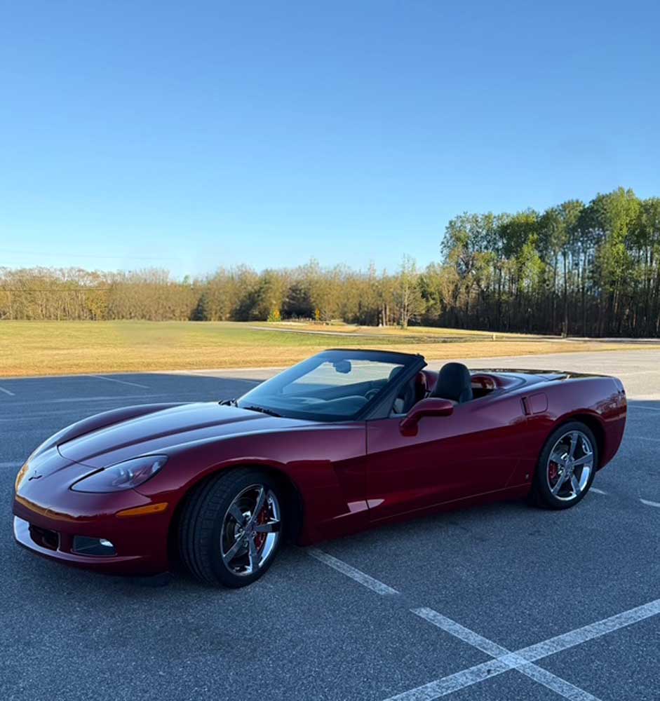 6th gen deep red 2008 Chevrolet Corvette convertible automatic For Sale
