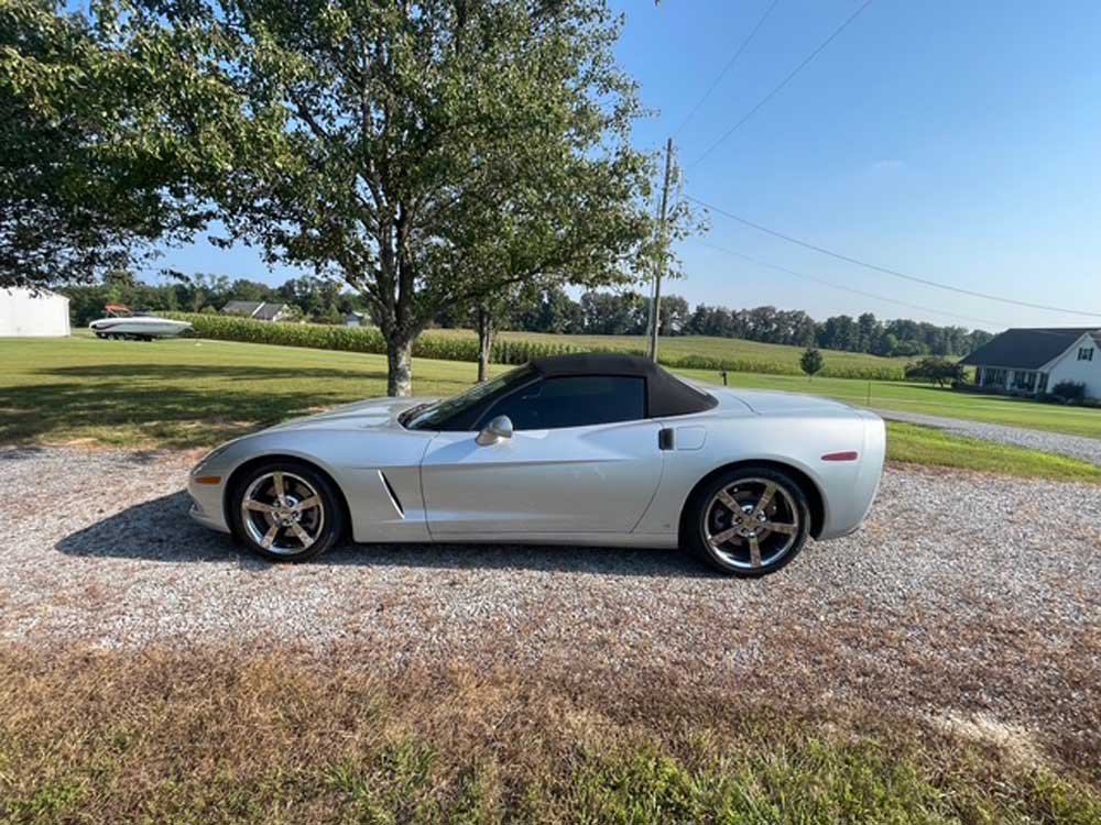 Blade Silver 2009 Chevrolet Corvette 3LT convertible low miles For Sale