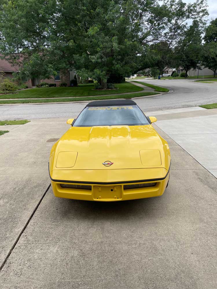 Yellow 1986 Chevrolet Corvette automatic convertible For Sale