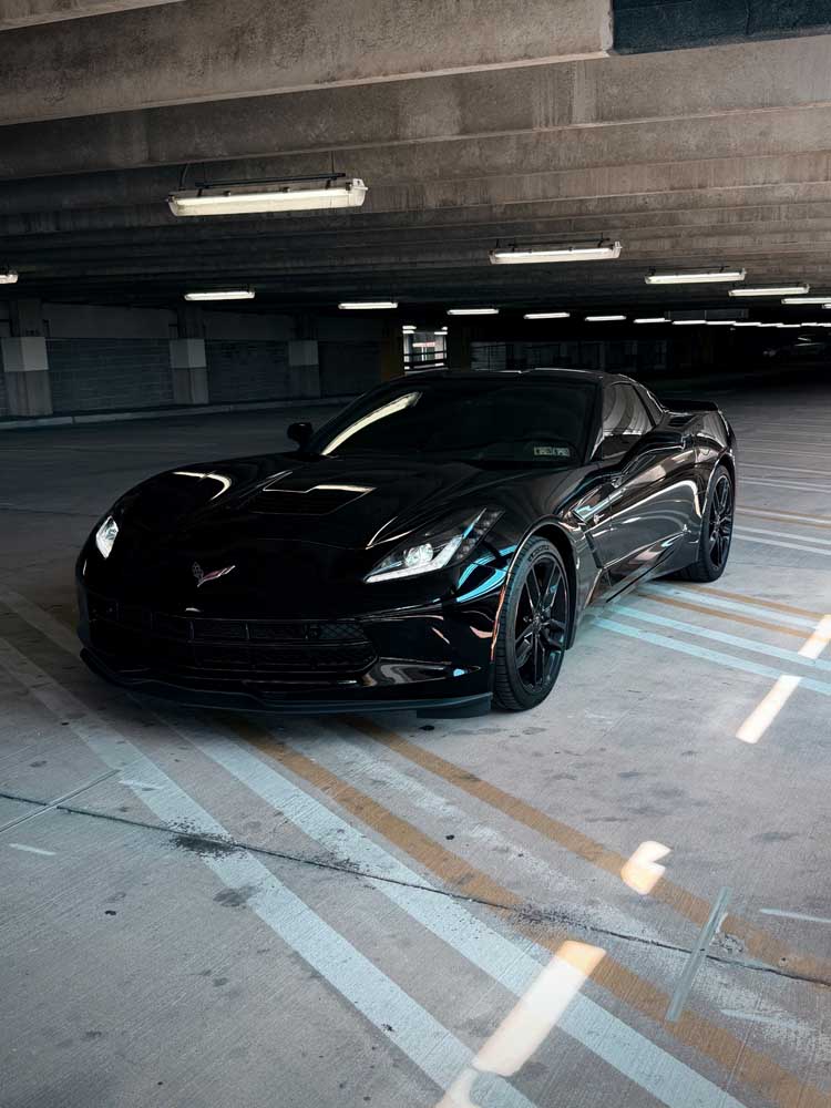Black 2016 Chevrolet Corvette Z51 low miles coupe For Sale