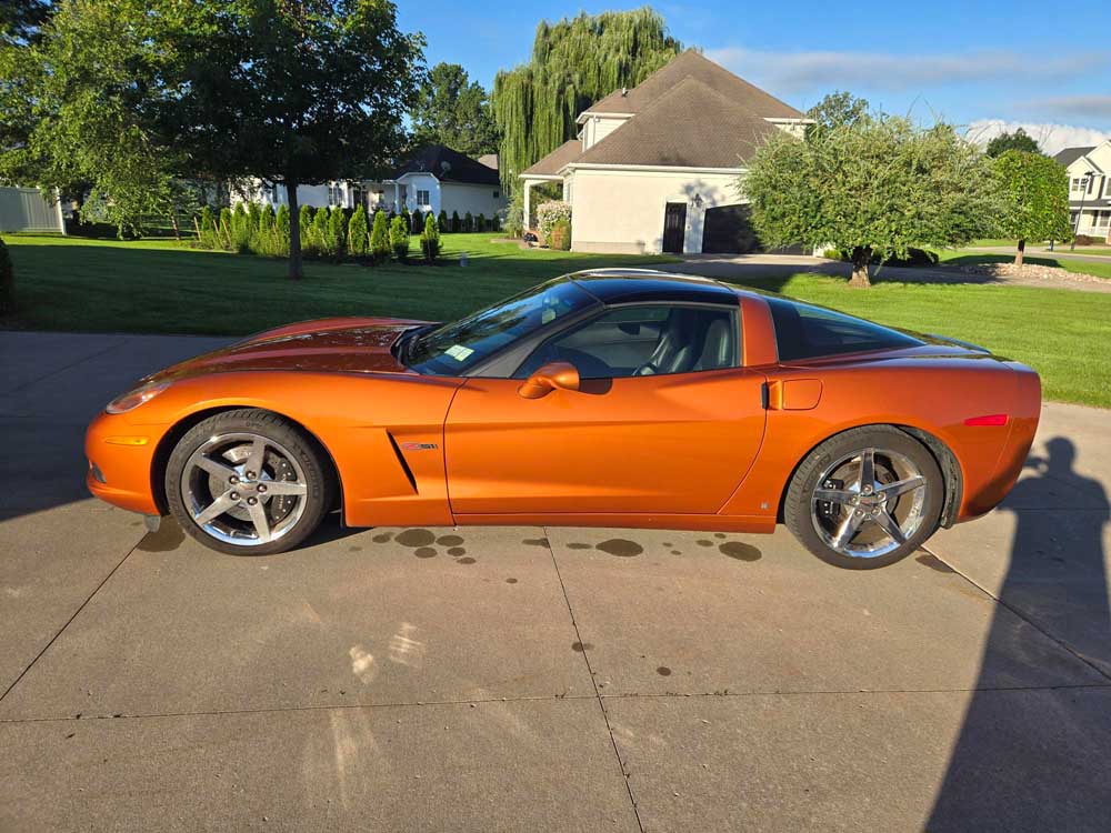 Arctic Orange 2007 Chevrolet Corvette automatic coupe For Sale