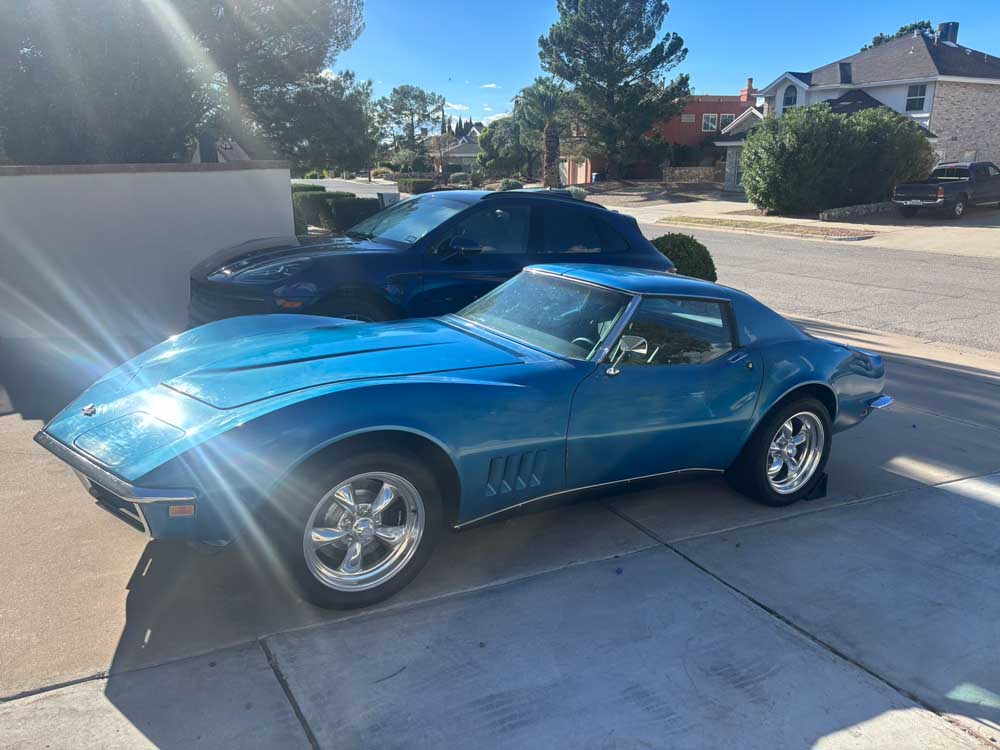 Blue 1968 Chevrolet Corvette manual coupe project car For Sale