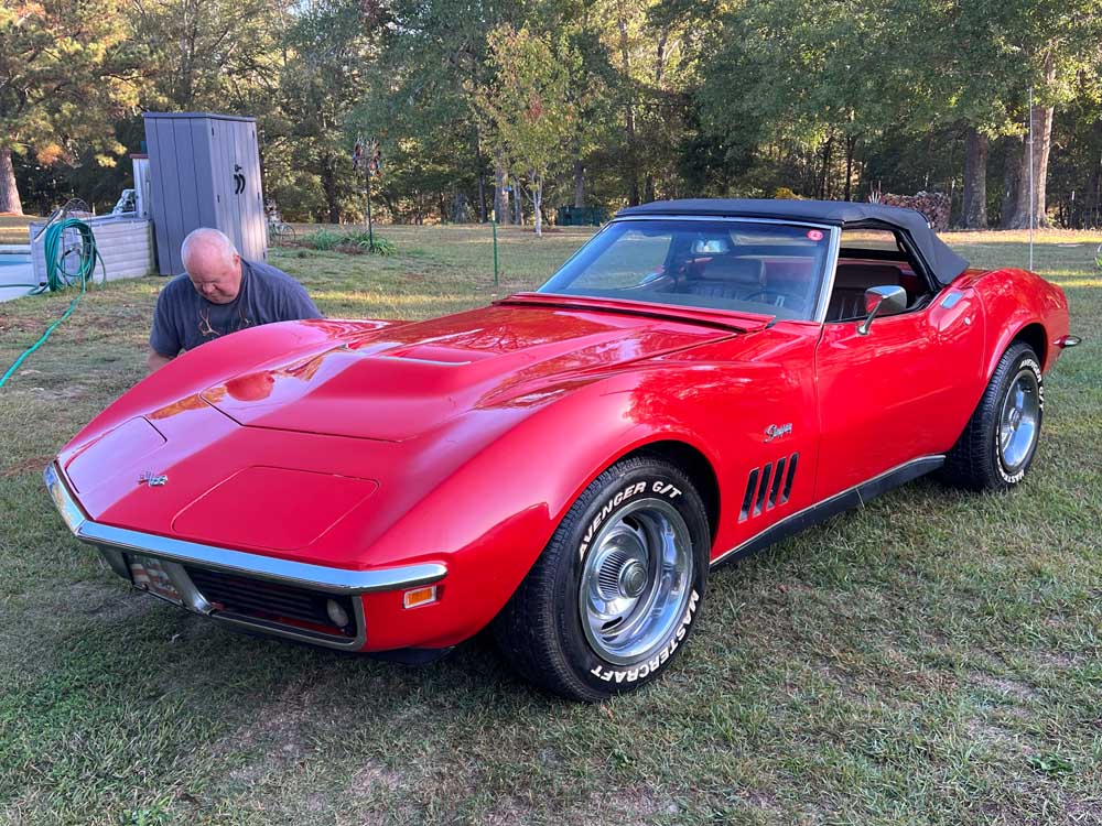 Red 1969 Chevrolet Corvette Stingray manual convertible For Sale